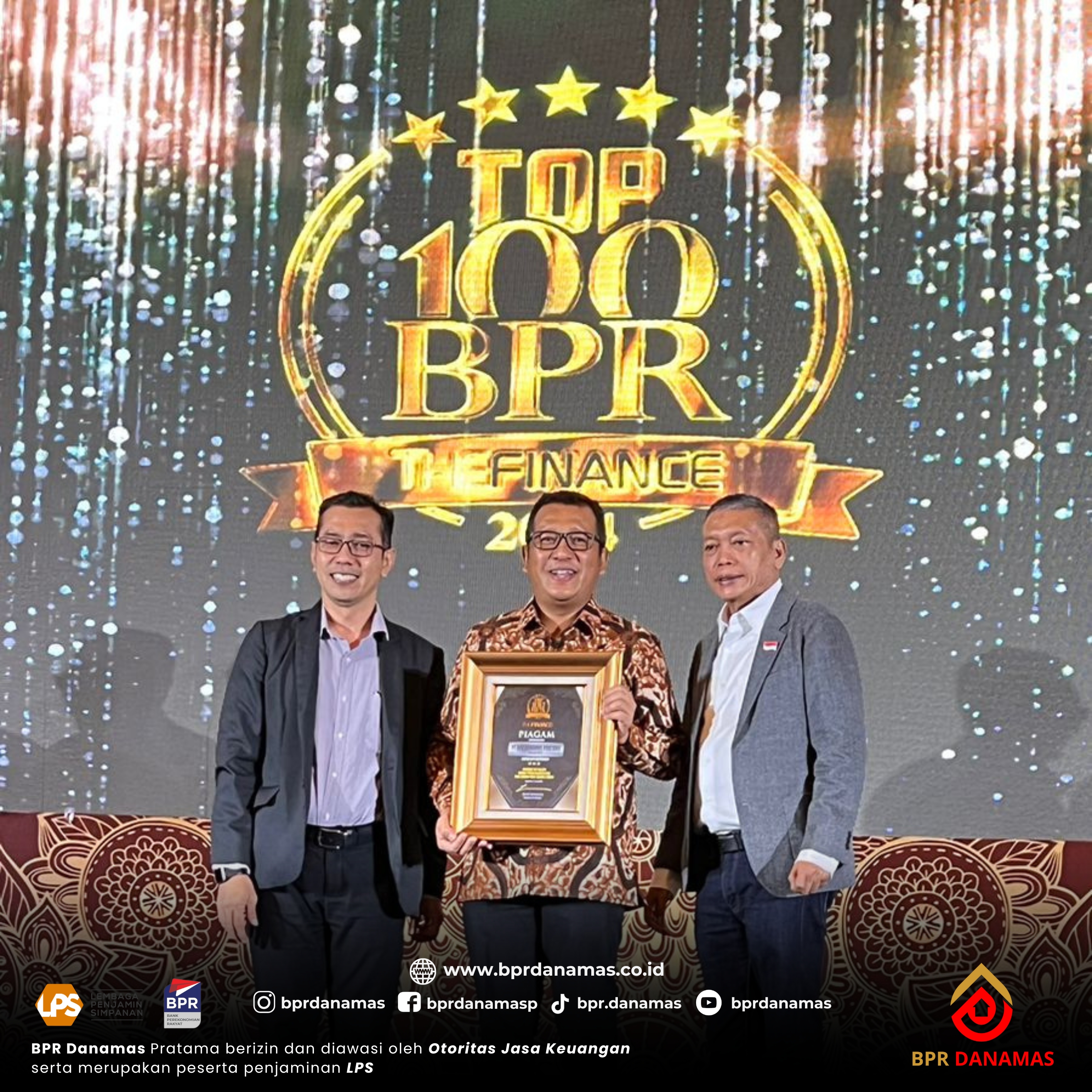 BPR Danamas Raih Top 100 BPR Award 2024